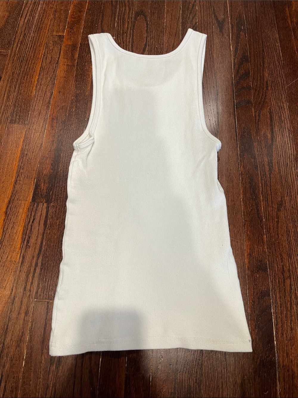 Ekkovison Men’s White Ribbed Tank Top - Picture 4 of 4